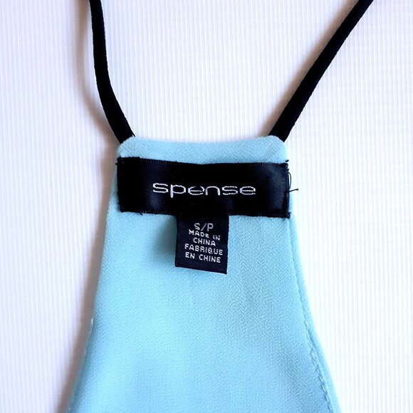 SPENSE Racerback Tank Top with Contrasting Straps in Sky Blue - Picture 6 of 11